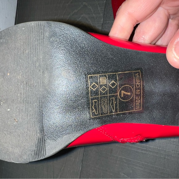 Ellie Brand Red Vinyl GoGo Boots Size 7 - Picture 6 of 14